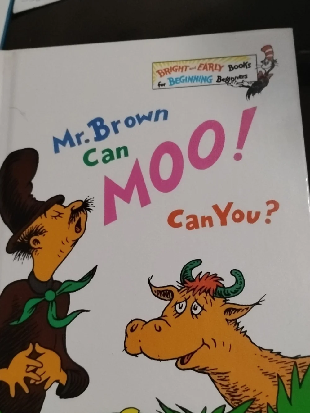 Dr. Seuss Mr. Brown Can Moo! Book - White, Pink, Blue, Green, Orange